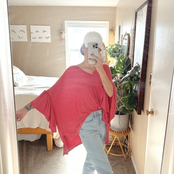 Anthropologie Akemi + Kin Capa Flutter V-neck Tunic - Picture 2 of 7